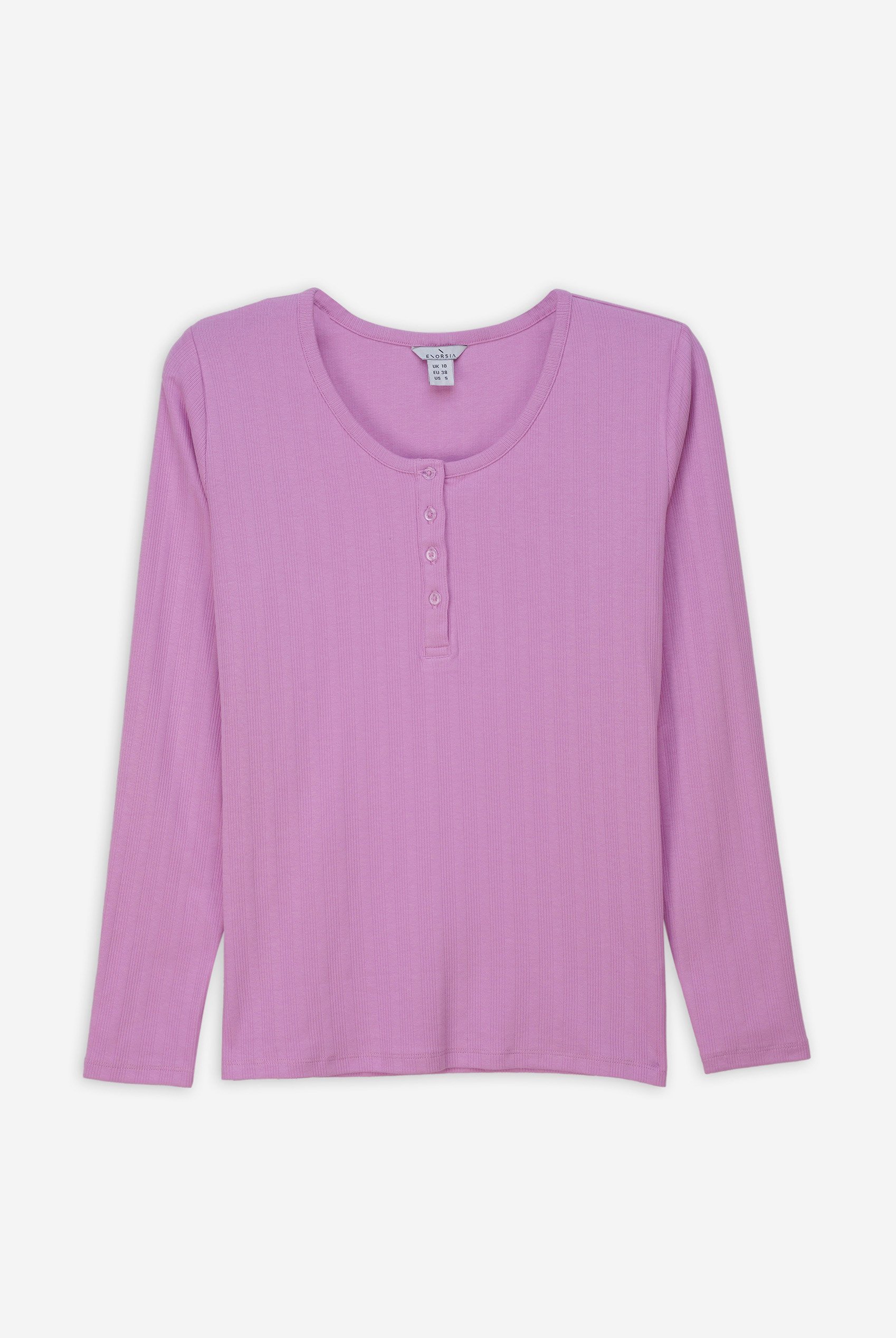 Ribbed Cycling Shorts & LS T-Shirt  Set