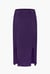 Button Front Ribbed Midi Skirt