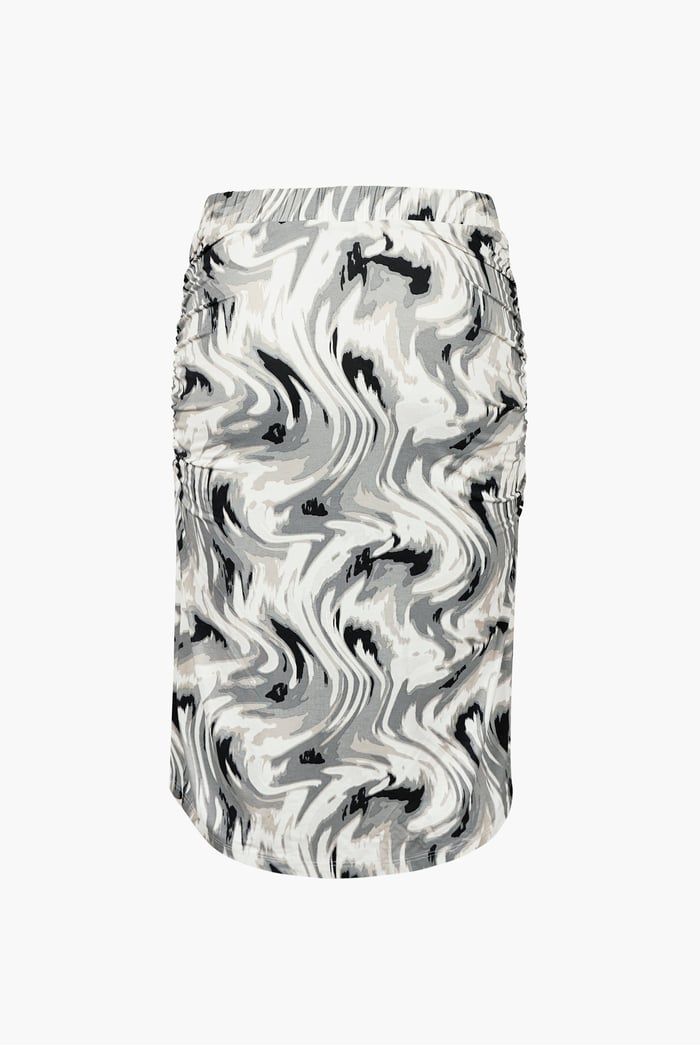 Womens Ruched Warp Midi Skirt