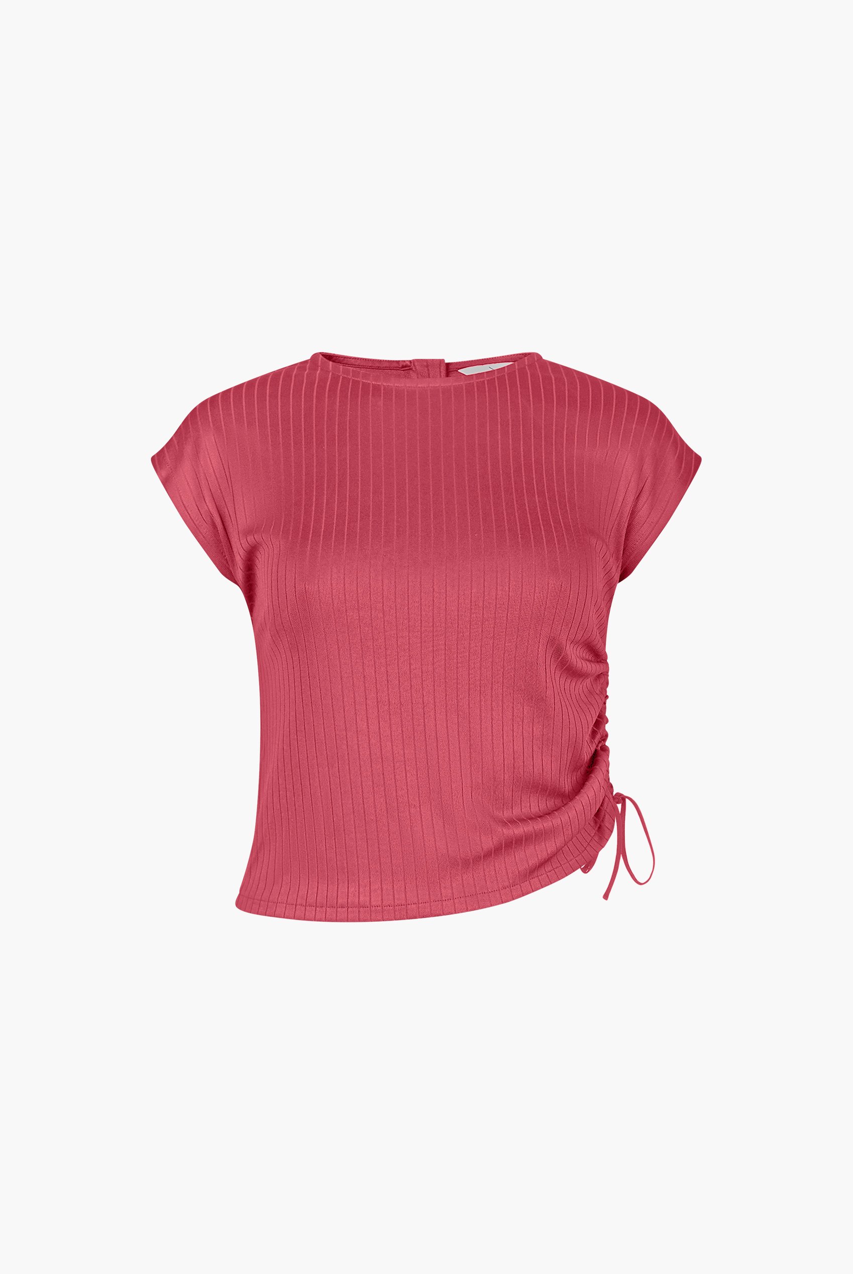 Ruched Drawstring Top & Skirt Set