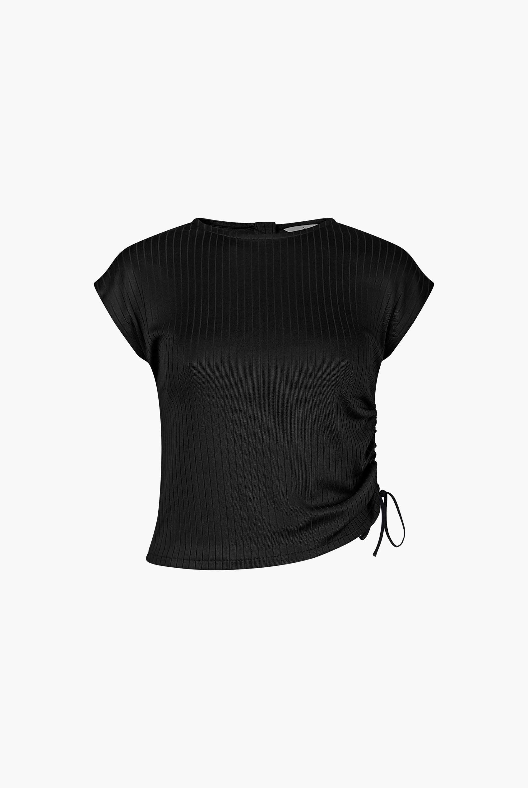 Ruched Drawstring Top & Skirt Set