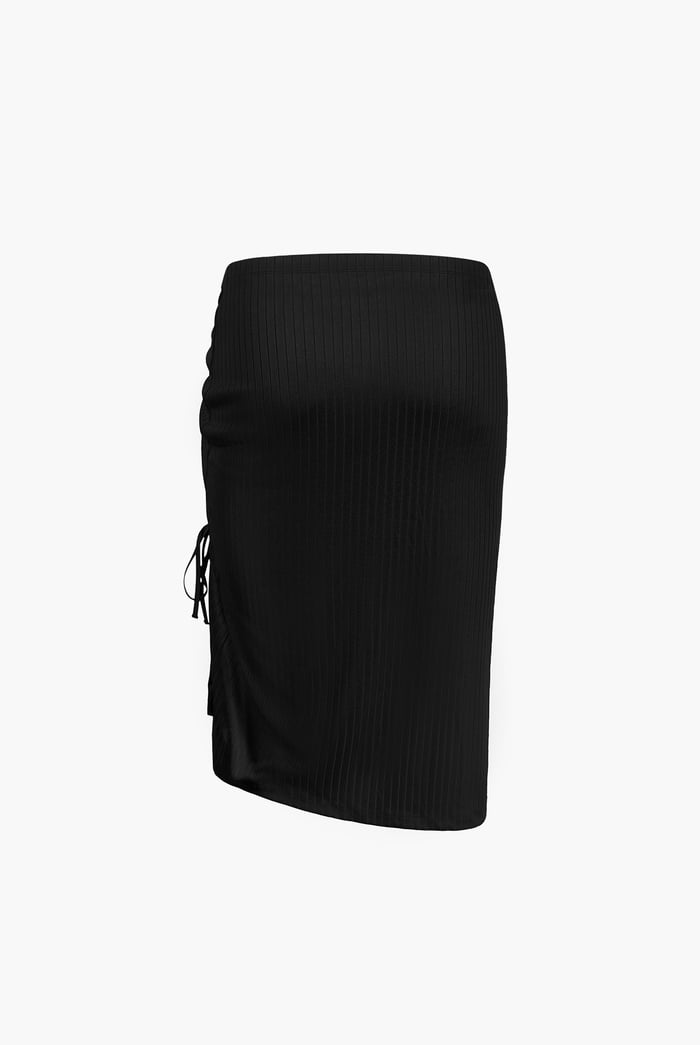 Ruched Drawstring Top & Skirt Set