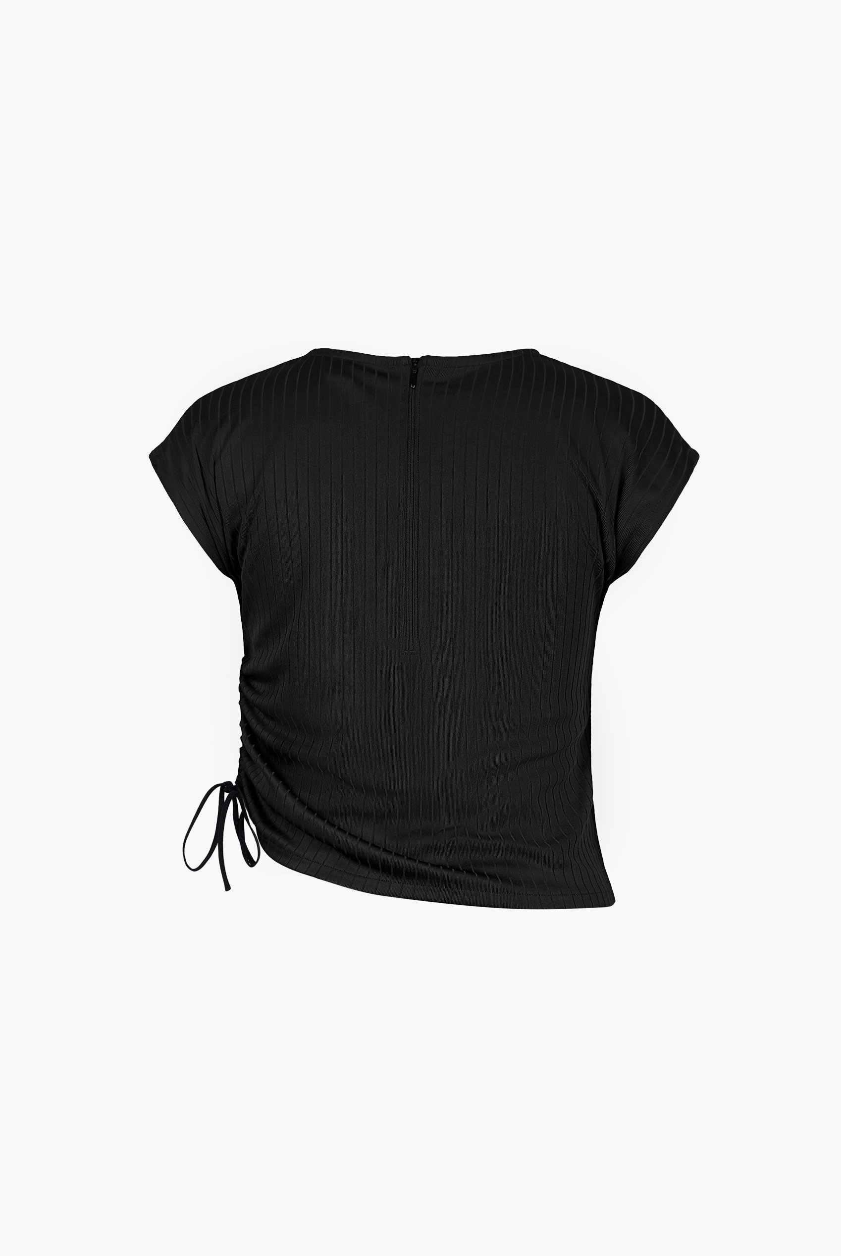 Ruched Drawstring Top & Skirt Set