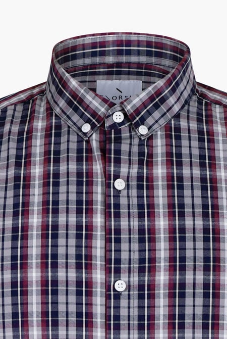 Navy Button Down Short Sleeve Shirt