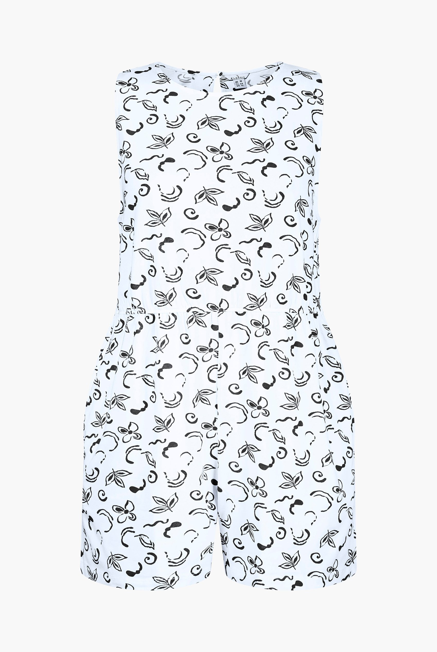 Sleeveless All Over Print Playsuit