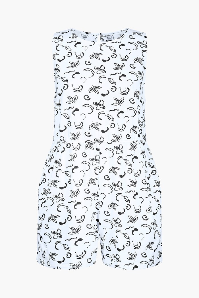Sleeveless All Over Print Playsuit