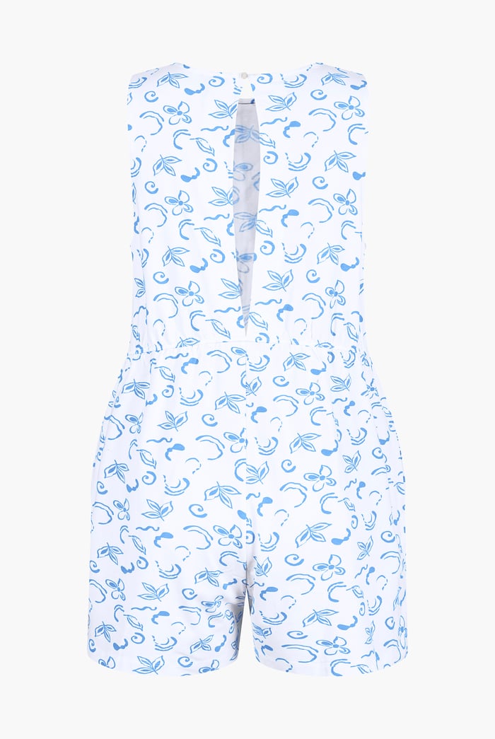 Sleeveless All Over Print Playsuit