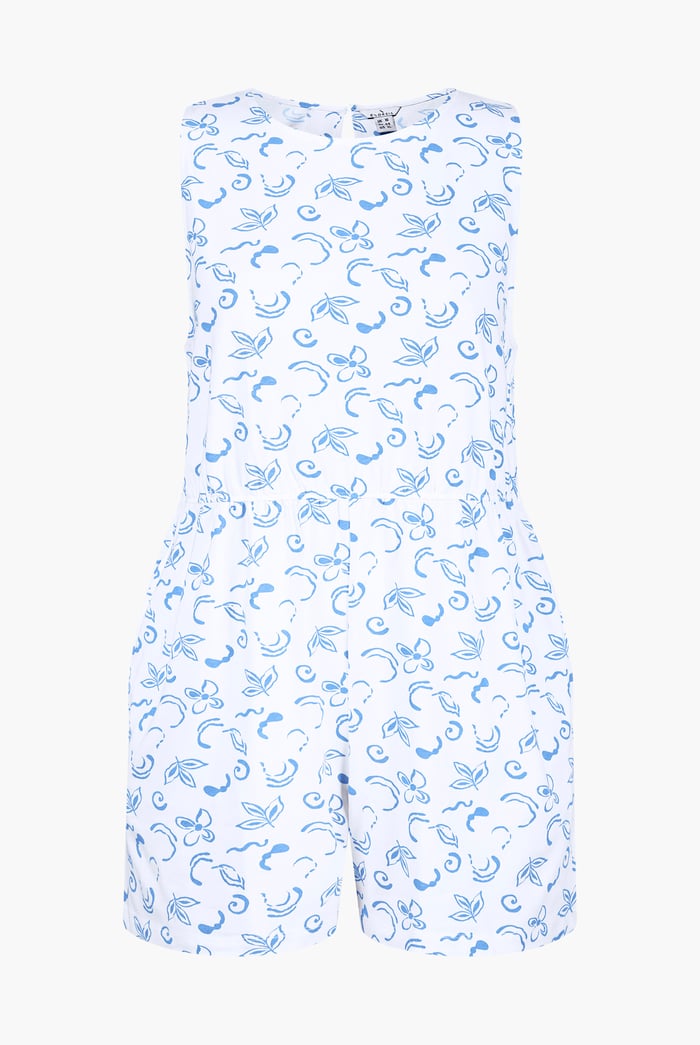 Sleeveless All Over Print Playsuit