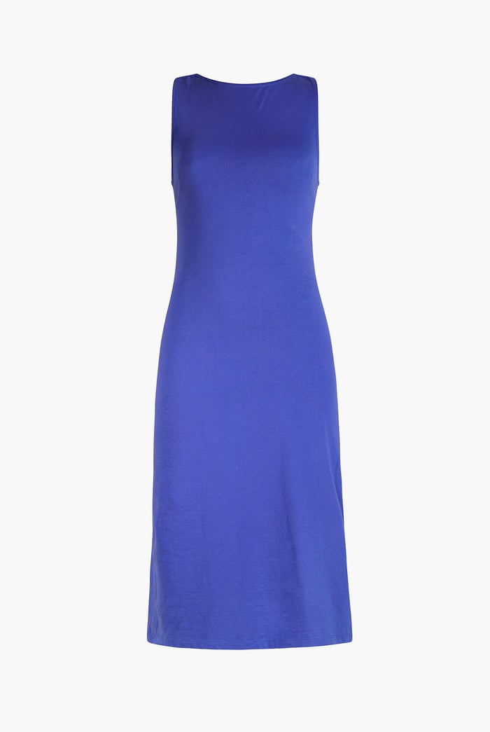 Jersey Dress with Adjustable Self-Fabric Straps