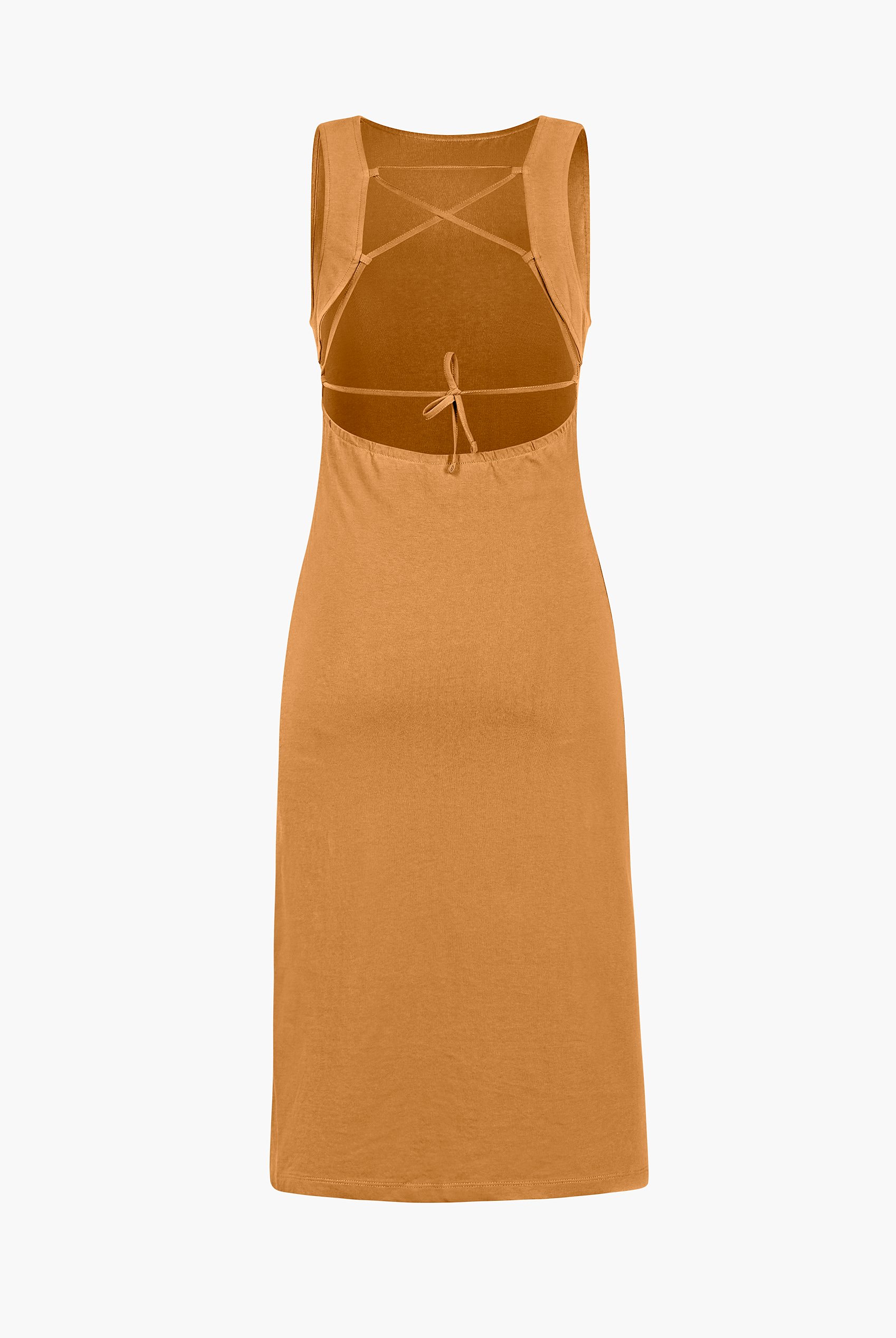 Jersey Dress with Adjustable Self-Fabric Straps