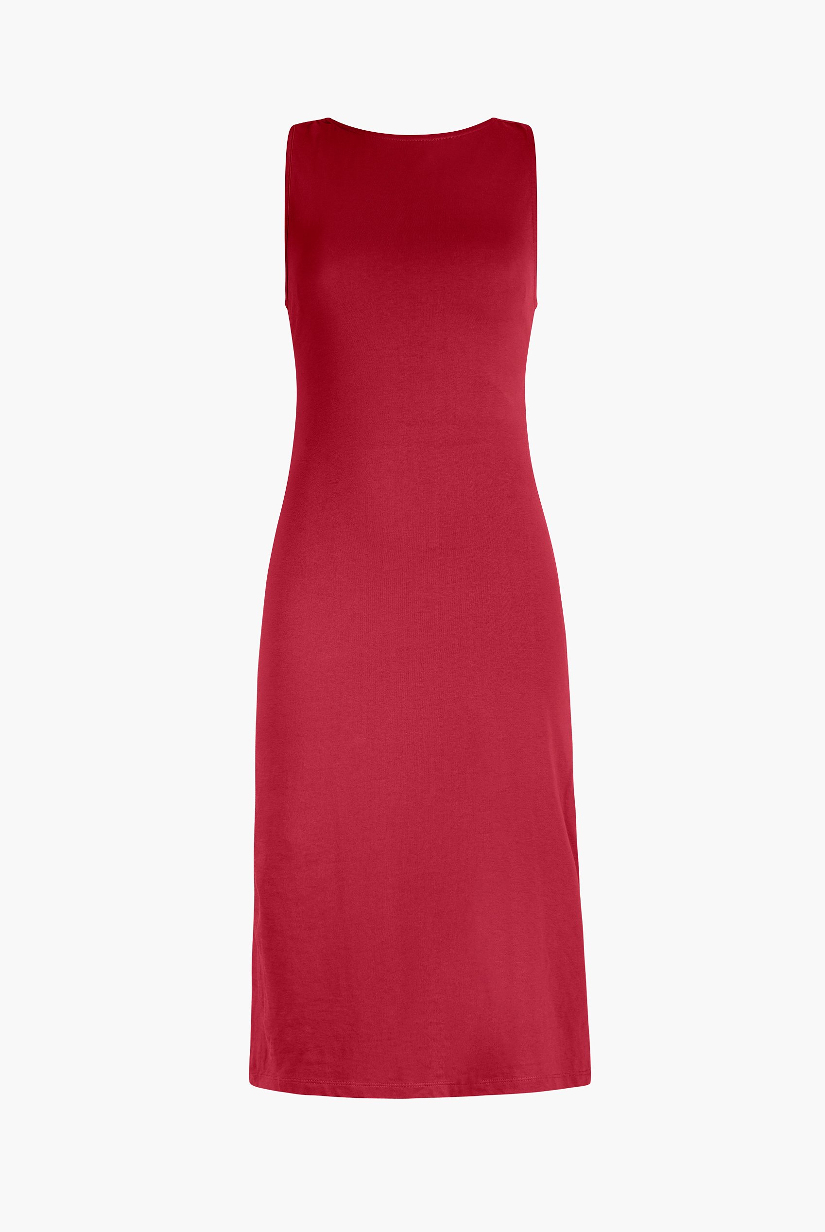 Jersey Dress with Adjustable Self-Fabric Straps