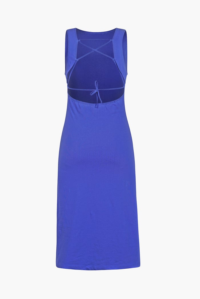Jersey Dress with Adjustable Self-Fabric Straps