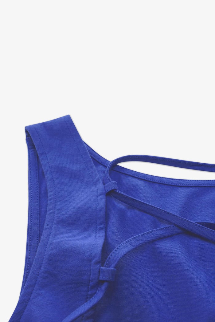 Jersey Dress with Adjustable Self-Fabric Straps