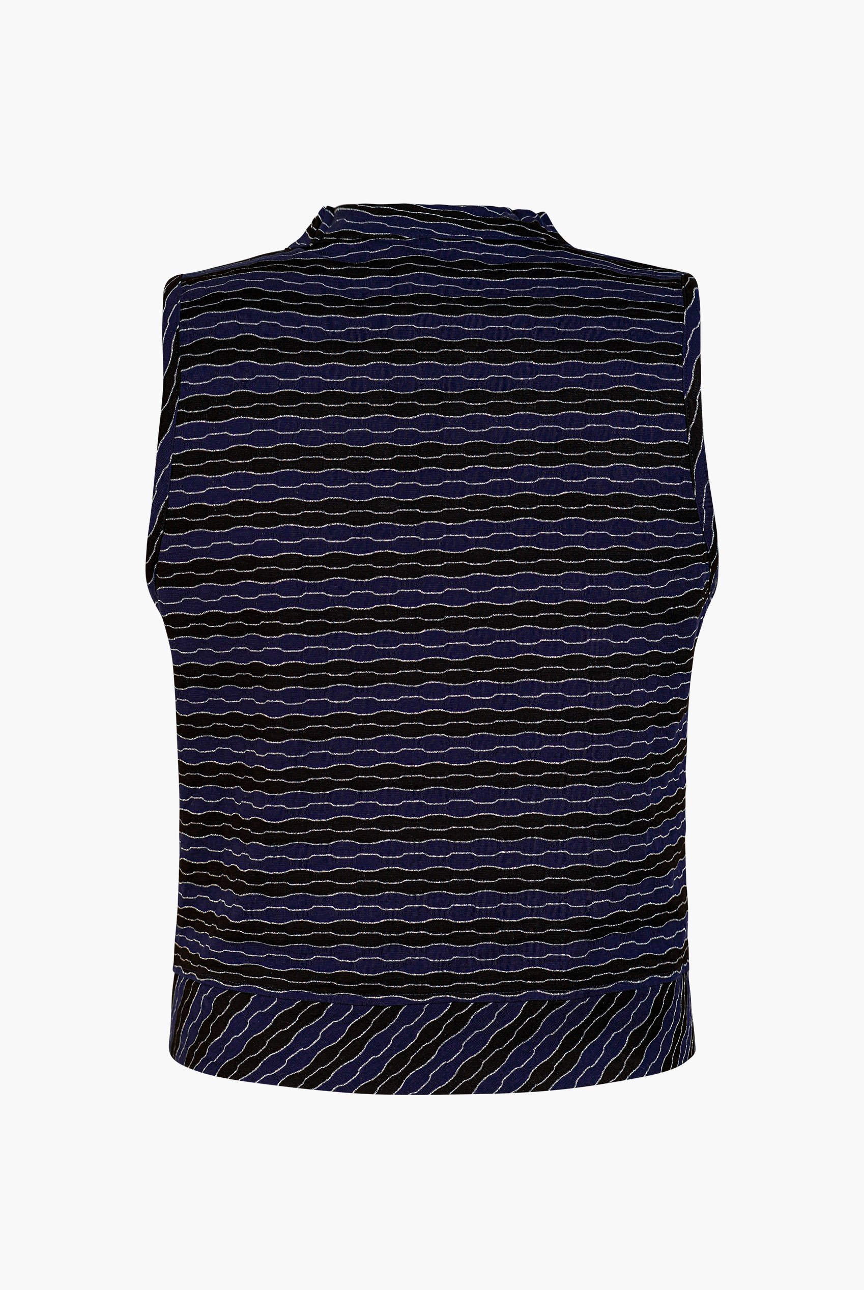 High Neck V-Cut Crop Top