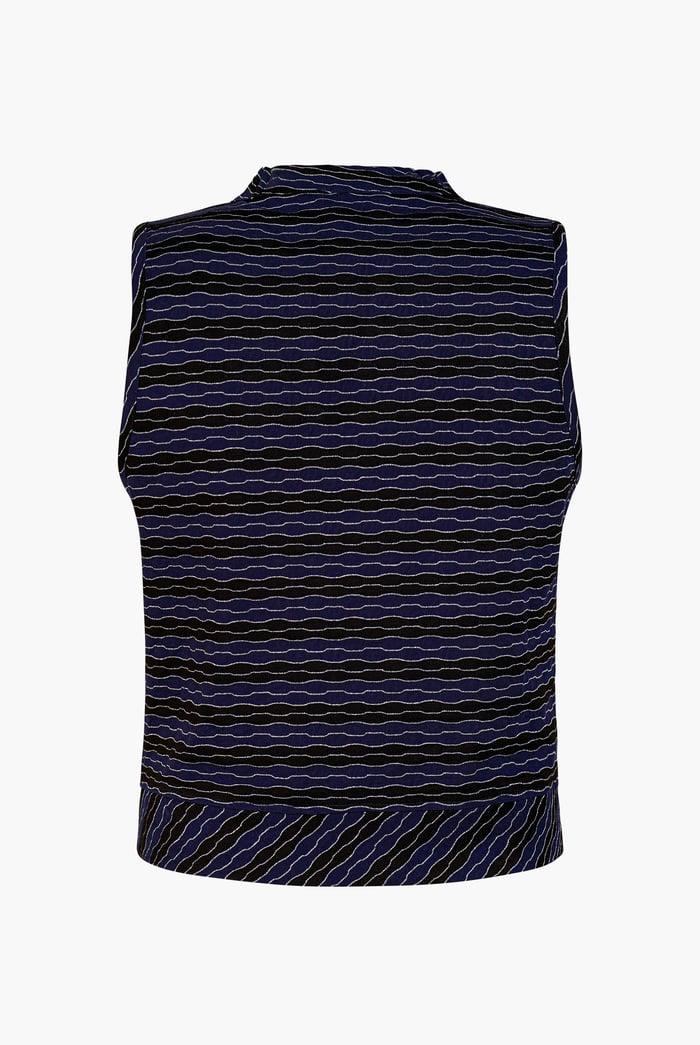 High Neck V-Cut Crop Top