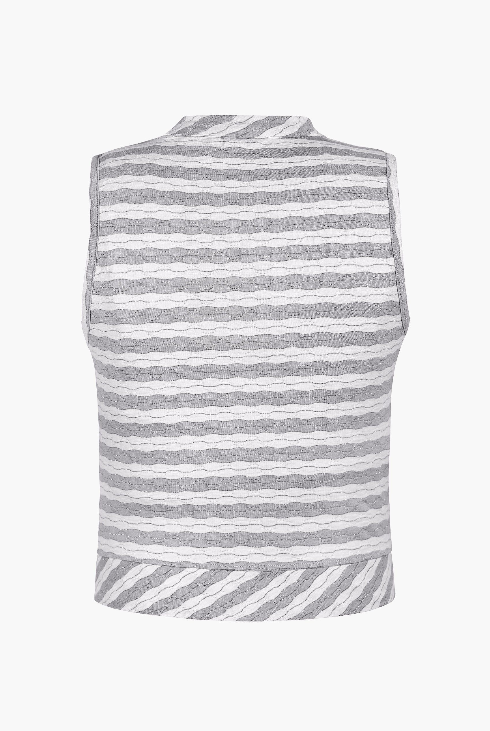High Neck V-Cut Crop Top