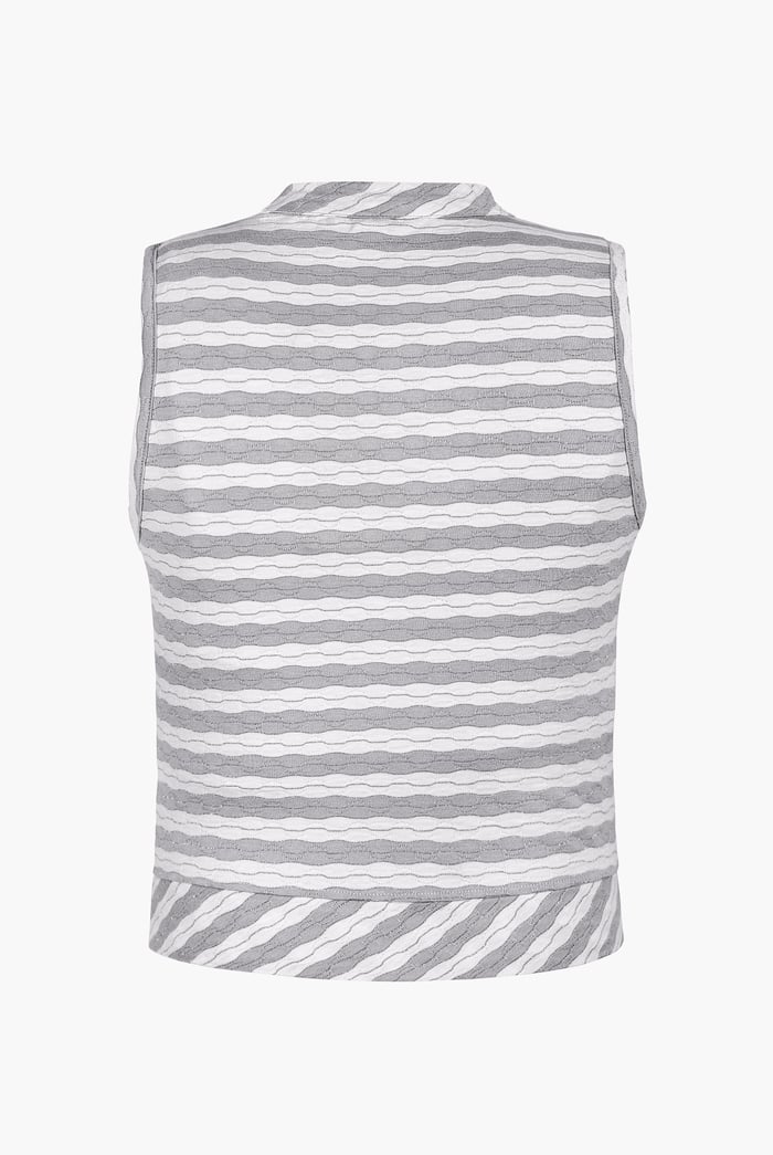 High Neck V-Cut Crop Top