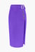Button Detail Midaxi Skirt with Buckle Belt