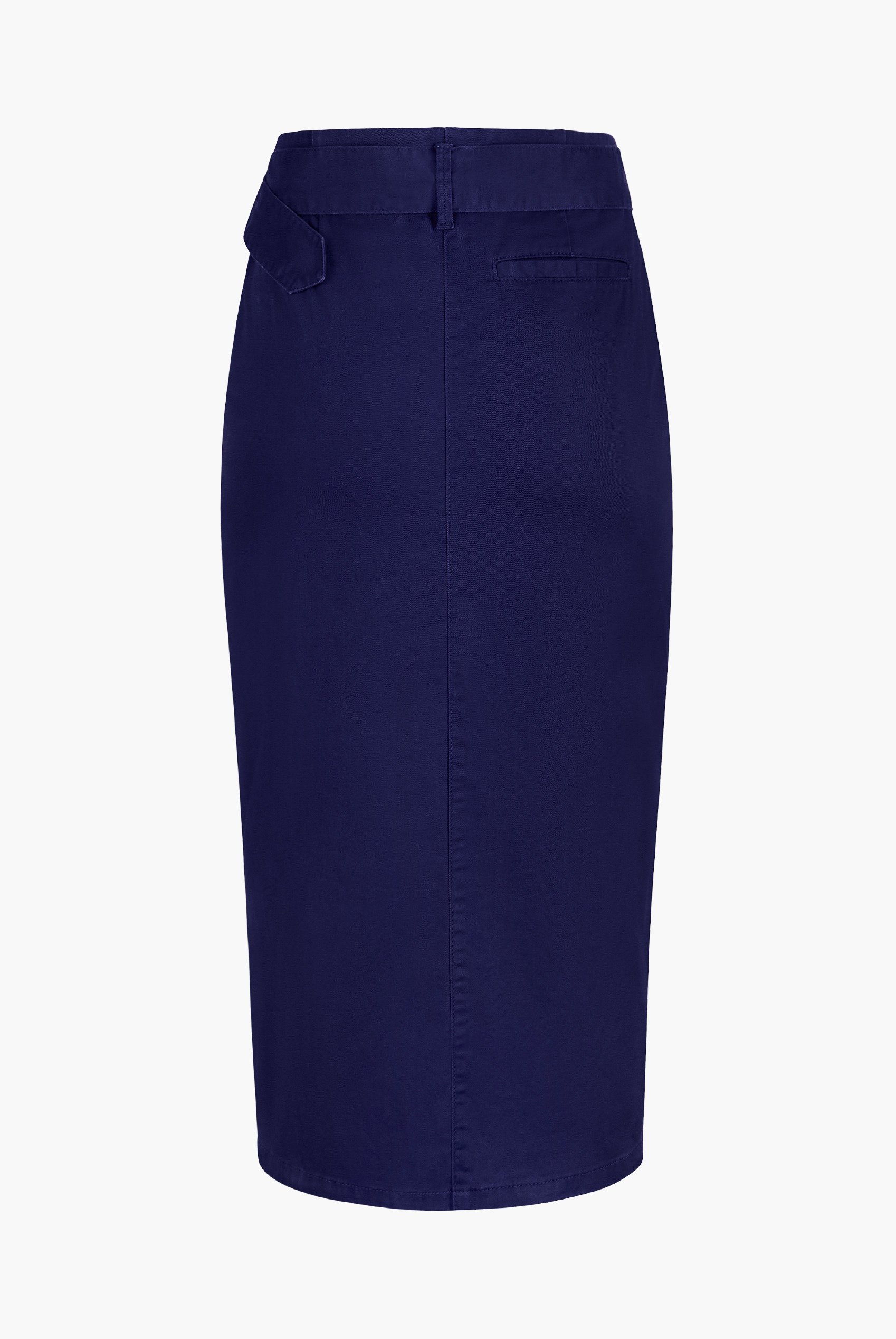 Button Detail Midaxi Skirt with Buckle Belt