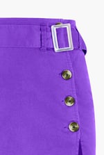 Button Detail Midaxi Skirt with Buckle Belt