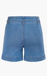 Belted Denim Shorts with Paperbag Waist