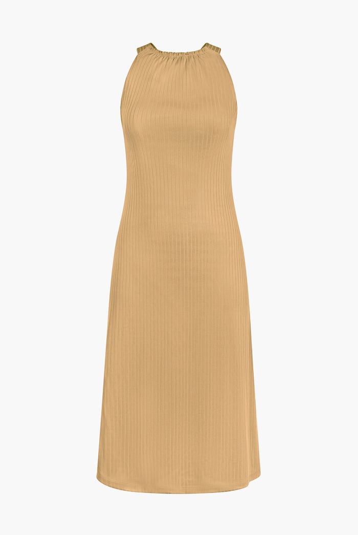 Halter Neck Dress with Criss-Cross Back