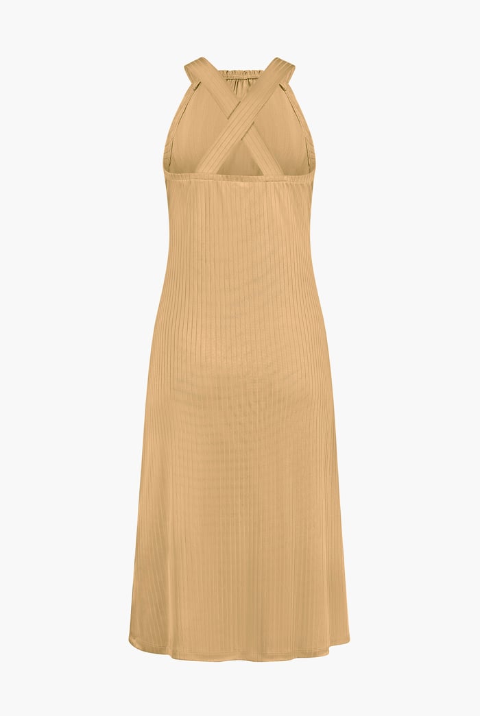 Halter Neck Dress with Criss-Cross Back