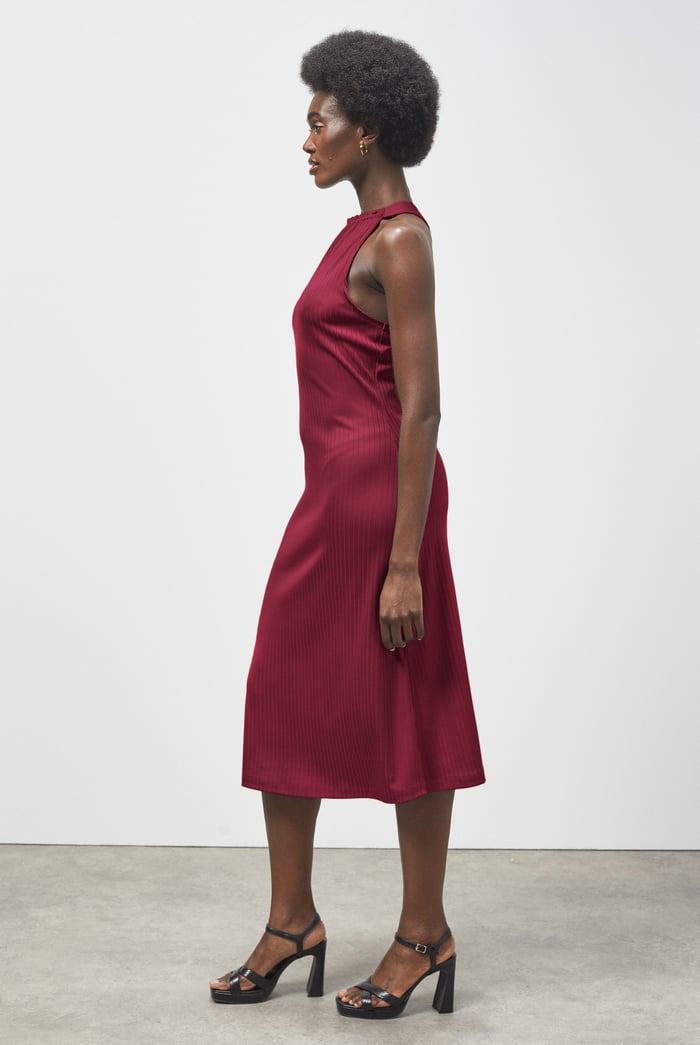 Halter Neck Dress with Criss-Cross Back