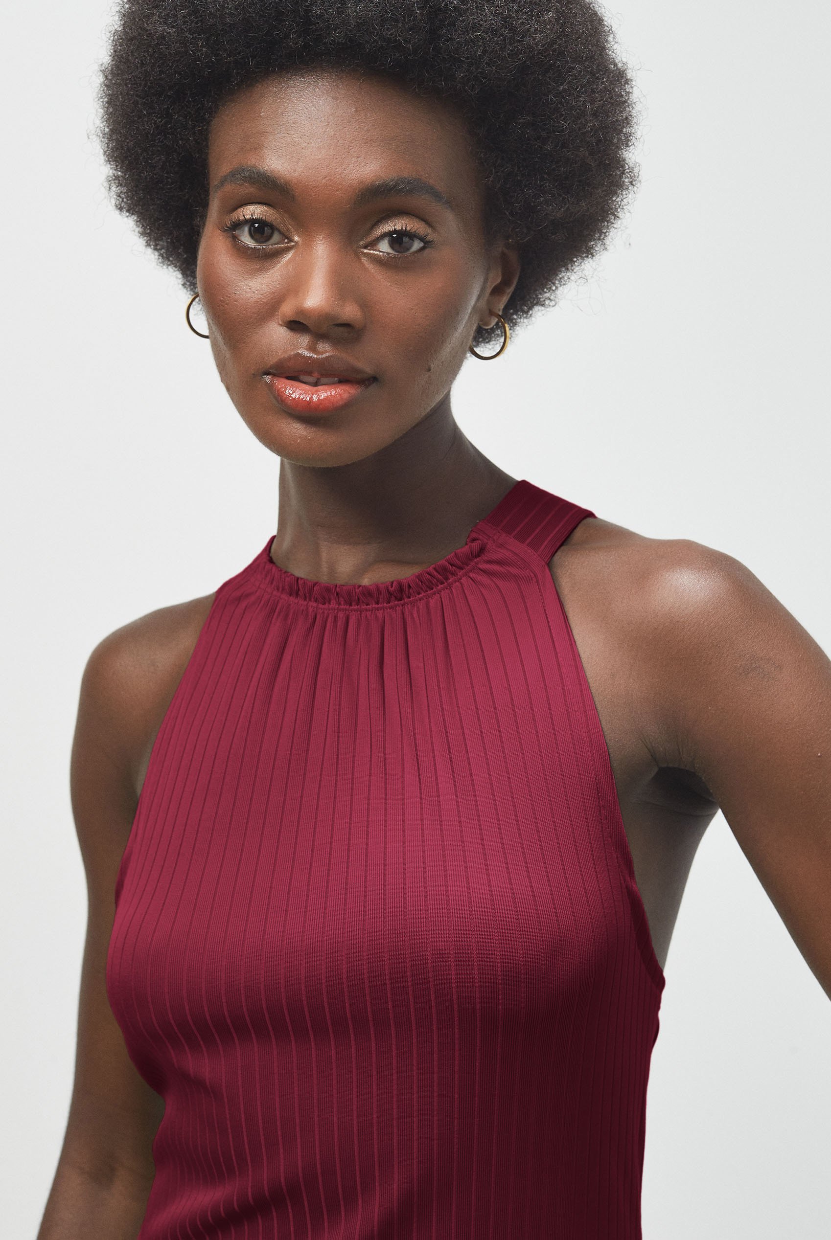 Halter Neck Dress with Criss-Cross Back