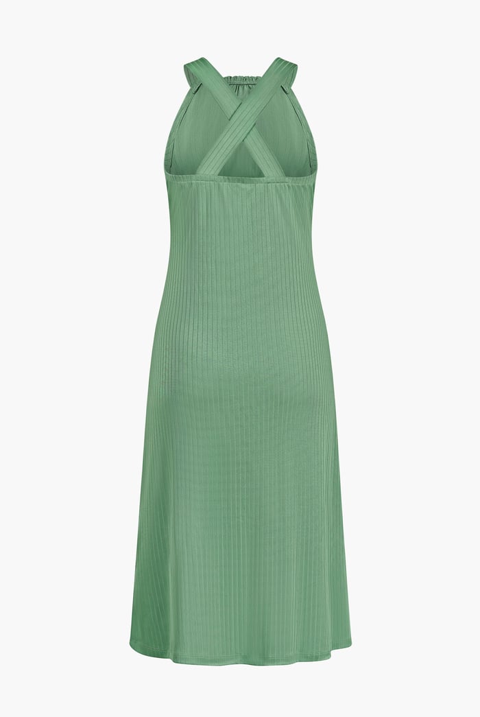 Halter Neck Dress with Criss-Cross Back