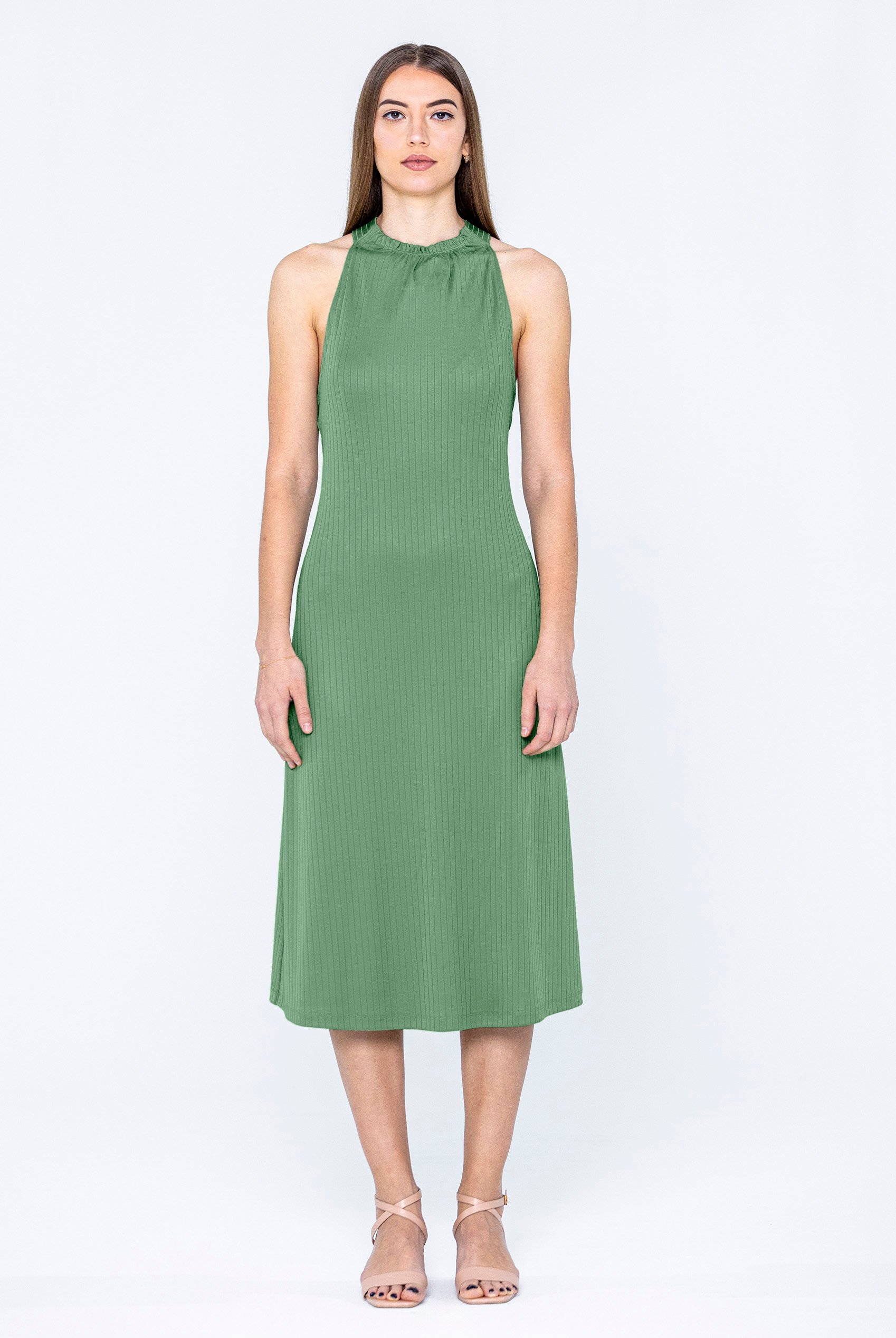 Halter Neck Dress with Criss-Cross Back