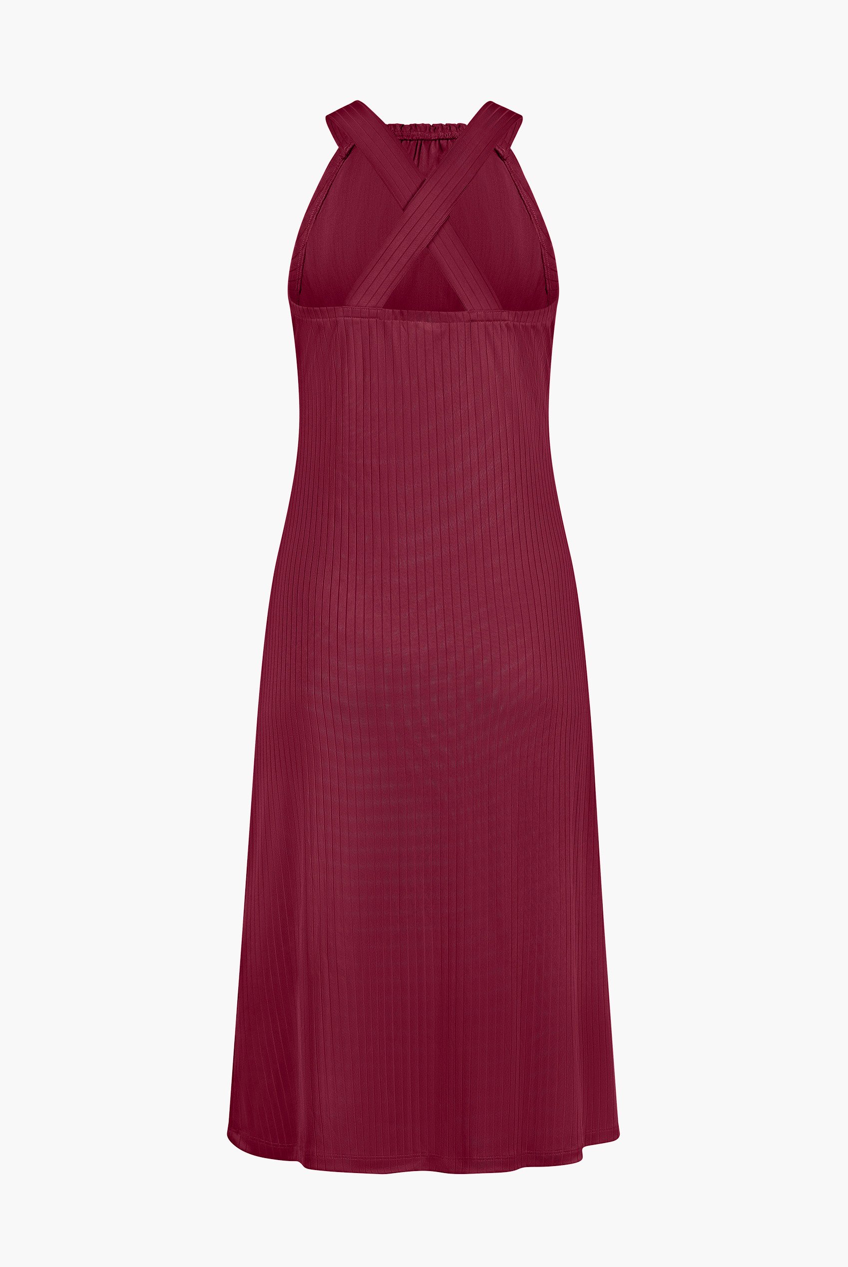 Halter Neck Dress with Criss-Cross Back