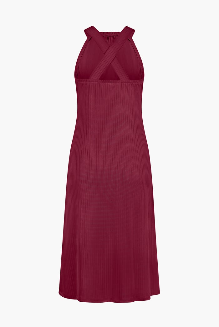 Halter Neck Dress with Criss-Cross Back