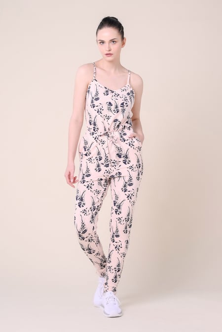 Women's Red Slim Fit Cami Jumpsuit