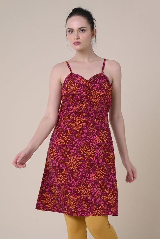 Women's Cami Mini Dress with Ruched Front