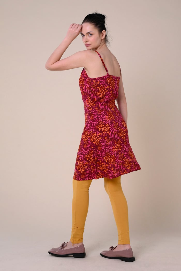 Women's Cami Mini Dress with Ruched Front