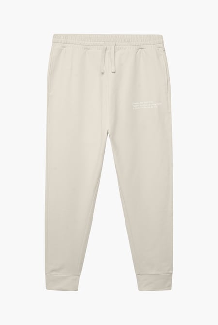 White Straight Leg Joggers