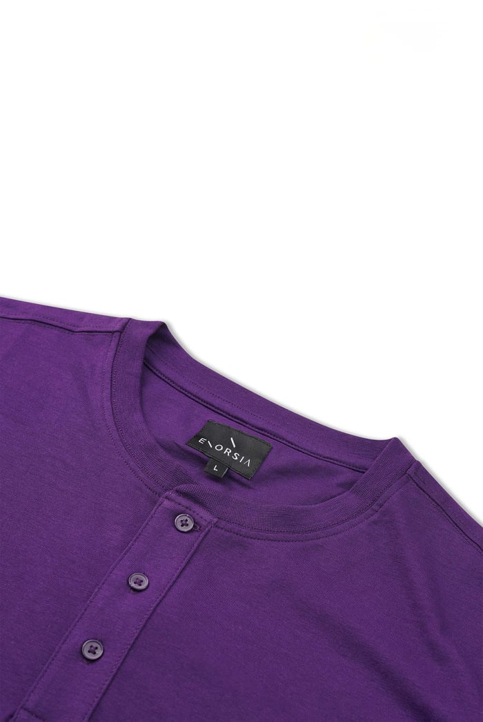 Men's Crew Neck Henley T-Shirt