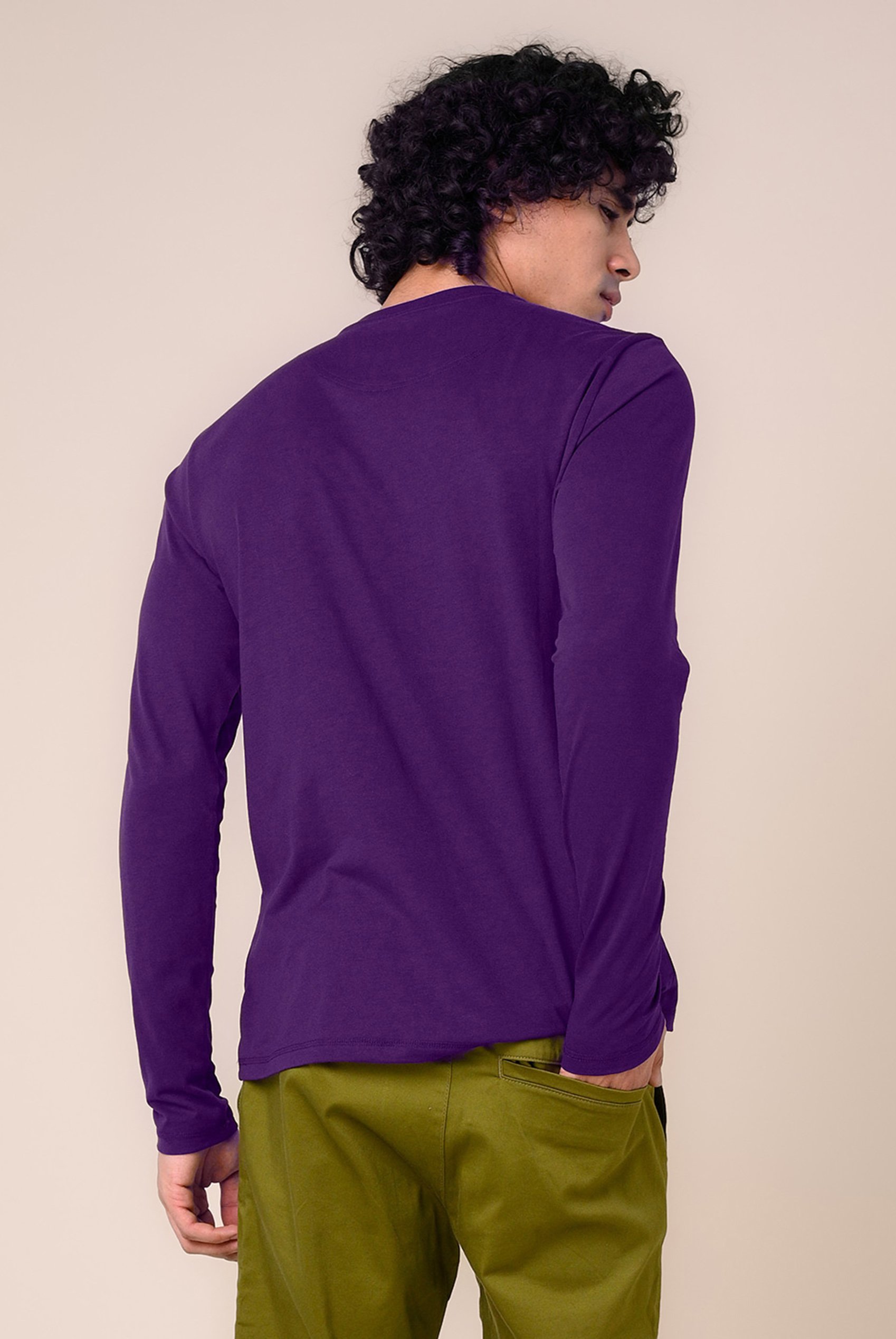 Men's Crew Neck Henley T-Shirt