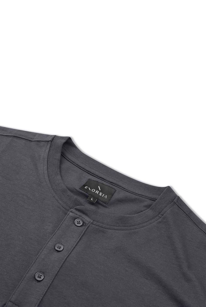Men's Crew Neck Henley T-Shirt