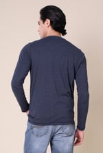 Men's Crew Neck Henley T-Shirt