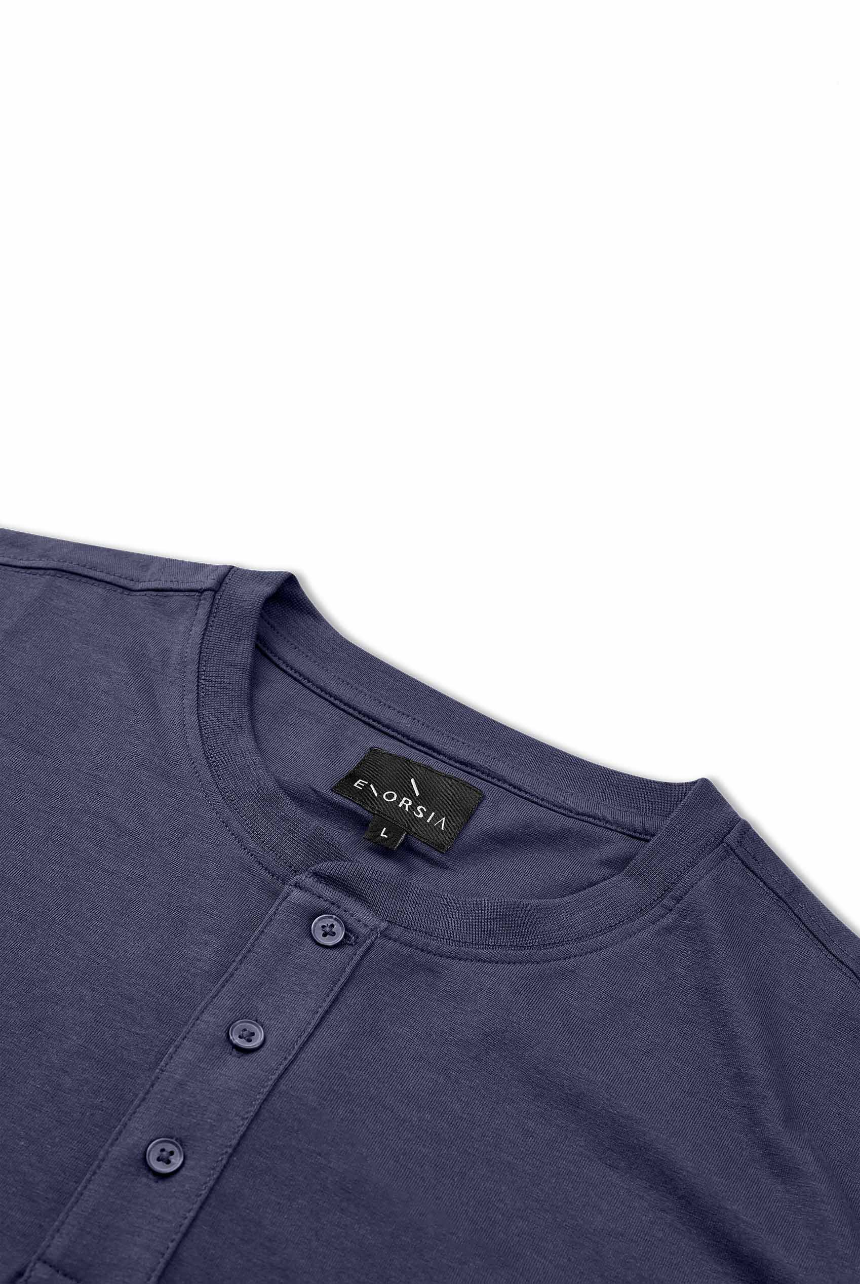 Men's Crew Neck Henley T-Shirt