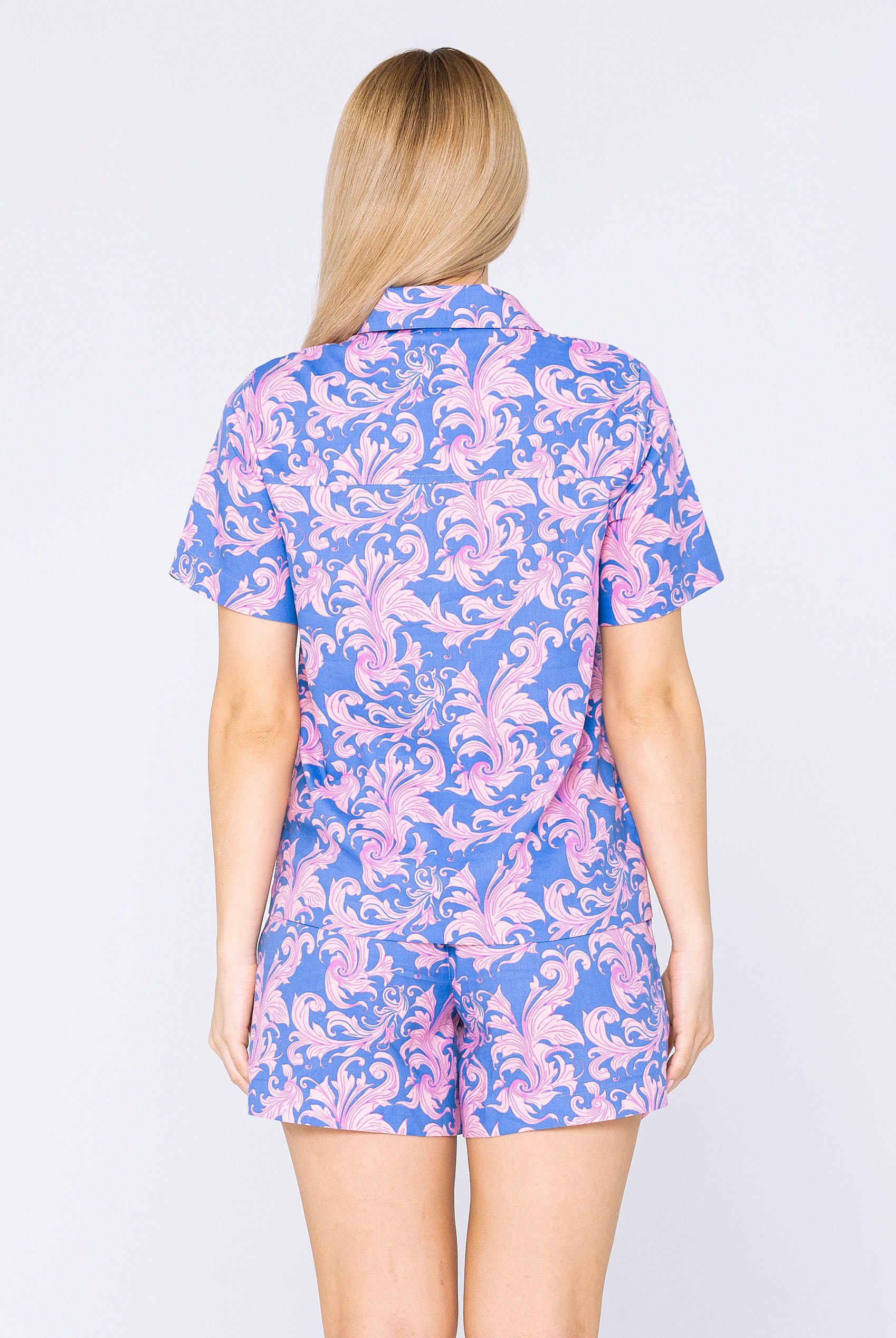 Printed Woven Shirt & Shorts Set