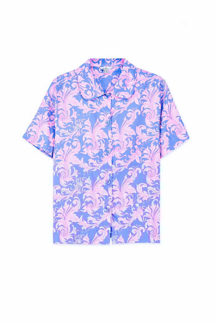 Printed Woven Shirt & Shorts Set