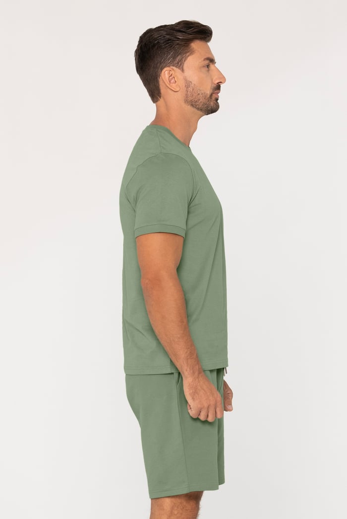 Loungewear Set With Short Sleeve Top And Shorts