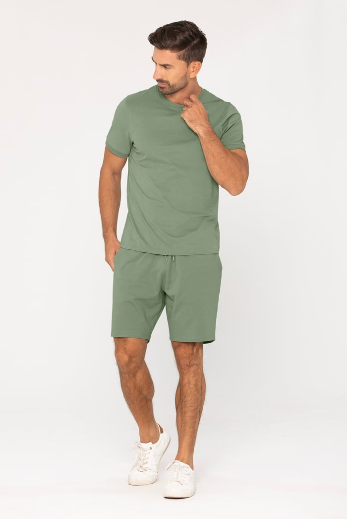 Loungewear Set With Short Sleeve Top And Shorts