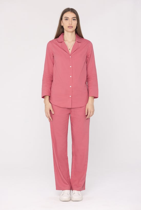 Woven Viscose Blend Pyjama Set
