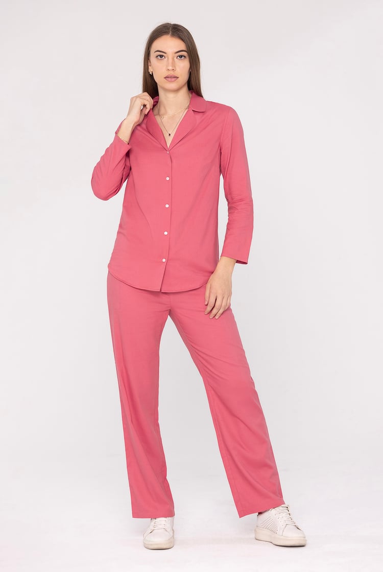 Woven Viscose Blend Pyjama Set