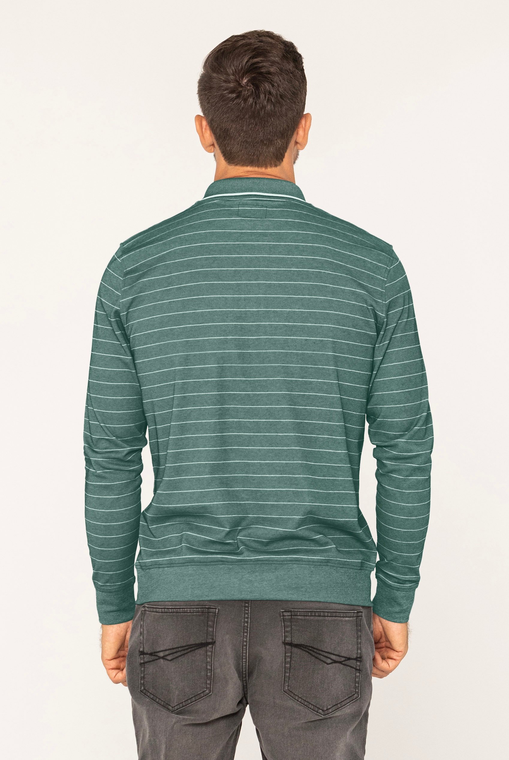Half Zip Long Sleeve Polo Shirt