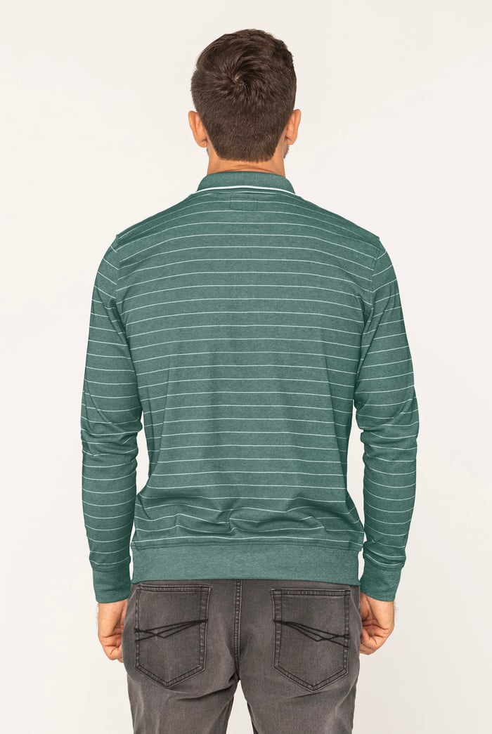 Half Zip Long Sleeve Polo Shirt